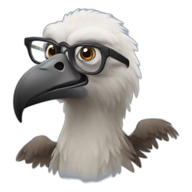 Vulture with glasses sticker