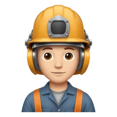 welder in a helmet with welding sticker