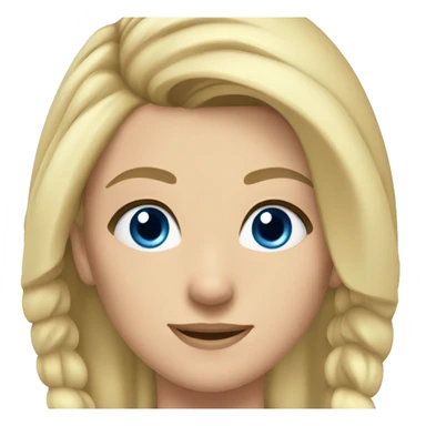 Blonde gym teacher with blue eyes, with high ponytail sticker