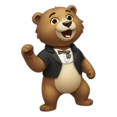 Ours qui chante sticker