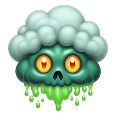 a poisonous cloud of gas, dark swamp color, realism-style sticker