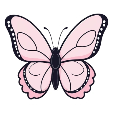 Light pink butterfly with sparkles sticker