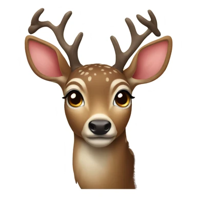deer with heart shaped eyes sticker
