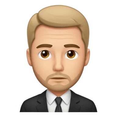 Tired caucasian male business man sticker