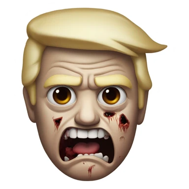 Trump as a zombie  sticker