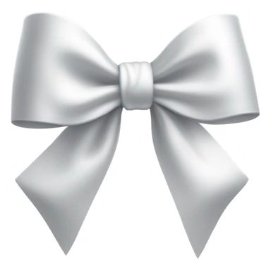 white satin bow sticker