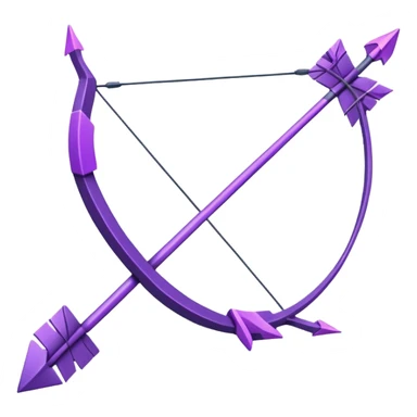 Purple arrow and bow sticker