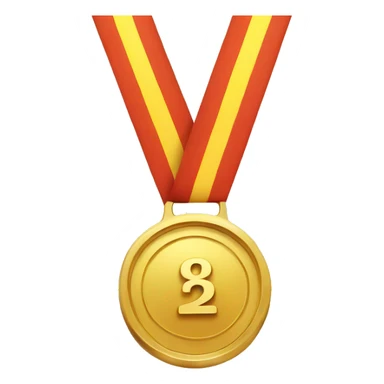 Gold 2st place medal sticker