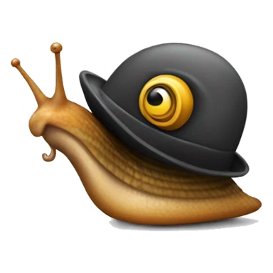 Snail dressed as a spy sticker