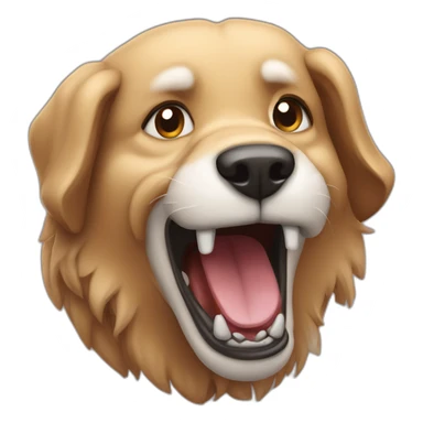 Growling dog sticker