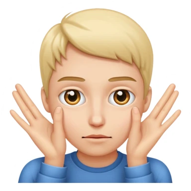 Peeking eyes through fingers sticker