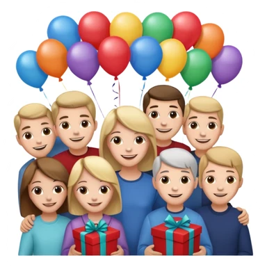 Birthday Ballons gifts friends and family  sticker