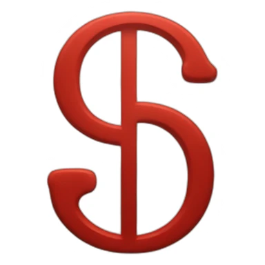 letter gg in red, dark white sticker