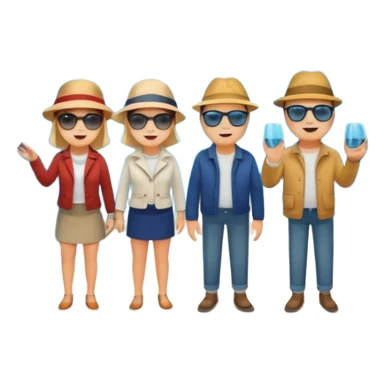 des gens qui sont dans un tunnel en verre et on voit des poissons et requins à travers les parois sticker