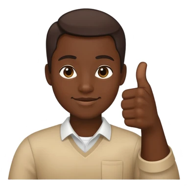 A thumbs up with predominantly dark skin tone and light skin accents sticker