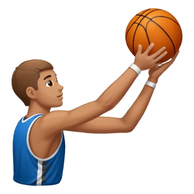 two hands dunking a basketball  sticker