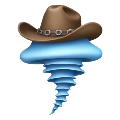 Tornado with a cowboy hat sticker
