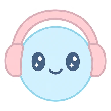 nodding smiley face wearing headphones sticker