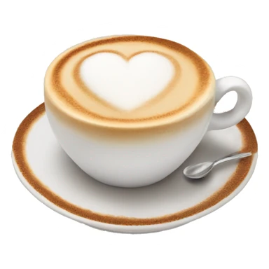 Cappucino with foam heart sticker