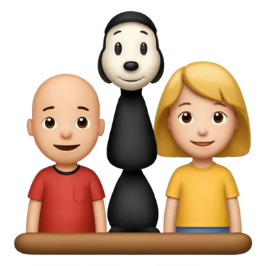 snoopy with woodstock and charlie brown sticker