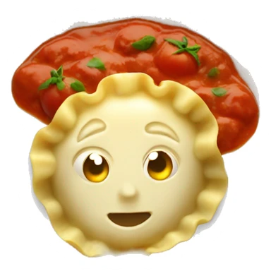 Ravioli served in tomato sauce  sticker