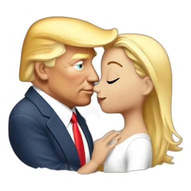trump kissing his daughter, positivity, inclusiveness sticker