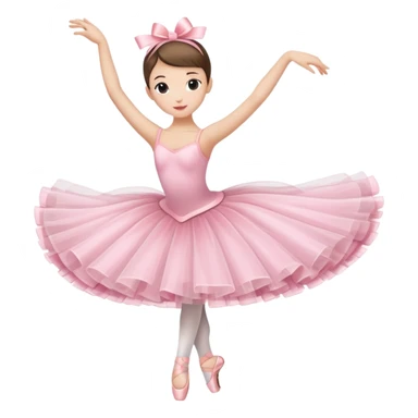 A coffee cup with arms and legs wearing a pink ballet tutu in a graceful dance pose sticker