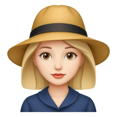 woman wit hat sticker