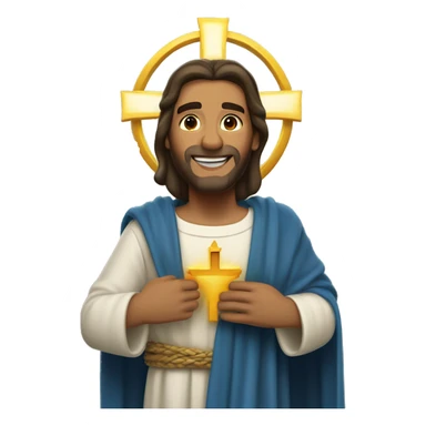 Cristo rey feliz levantando los brazos sticker