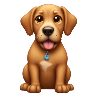 dog looking like a cookie sticker