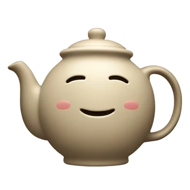 teapot tea mug beige sticker