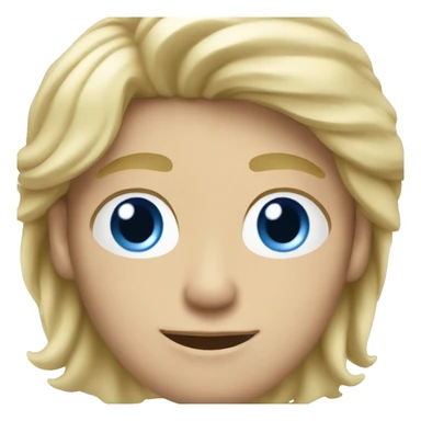 Man bleu eyes blond hair and board sticker