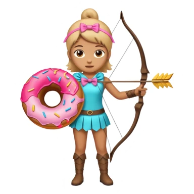Donut Archer full body the bow is donut  sticker