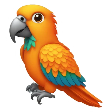Full Orange parrot sticker
