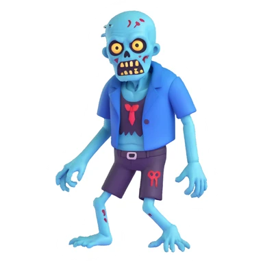 blue zombie sticker