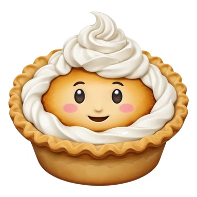 cute pie emoji no face with whipped cream  sticker
