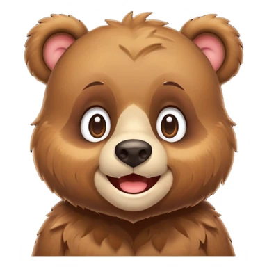 Bear smiling sticker