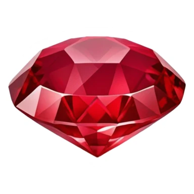 ruby gemstone with facets sticker