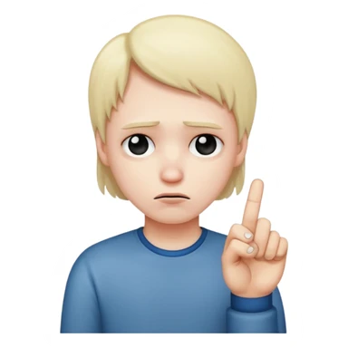 Sad face that’s doing the middle finger sticker