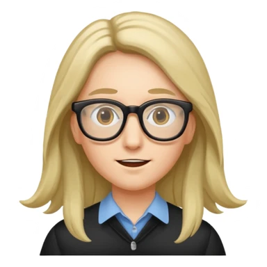 long hair fly with glasses sticker