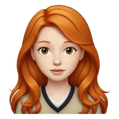 i need a female 'writer' with long ginger hair sticker