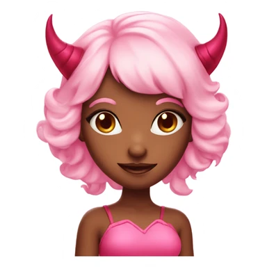 Cute pink girly devil sticker