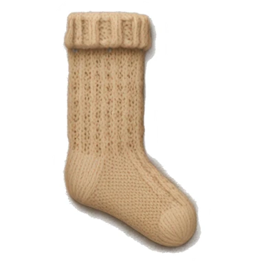 Beige knit Christmas sock sticker