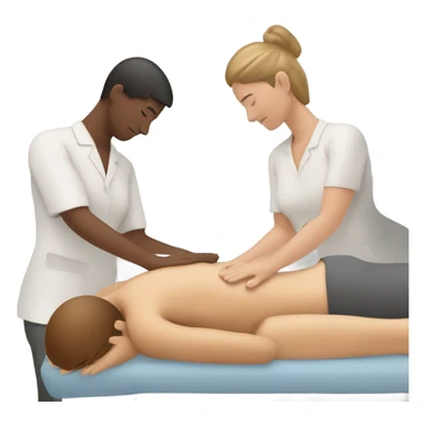 Massaging back sticker