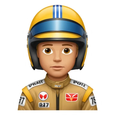 brad pitt from f1 movie in racing suit sticker