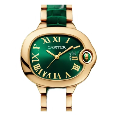 Dark green with gold details cartier watch  sticker