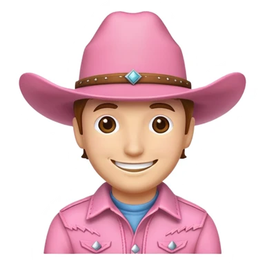 Pink cowboy  sticker