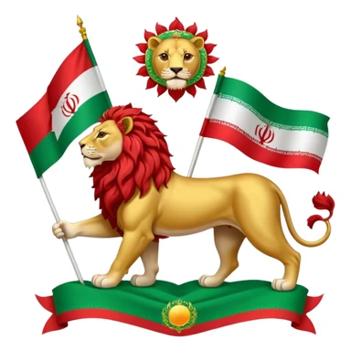 Shah flag iran sticker