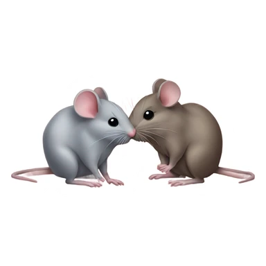 A mice show a kiss sticker