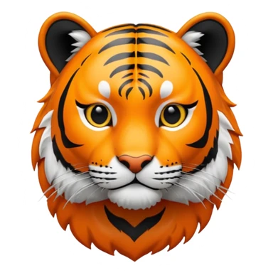 a tiger on black and white sticker